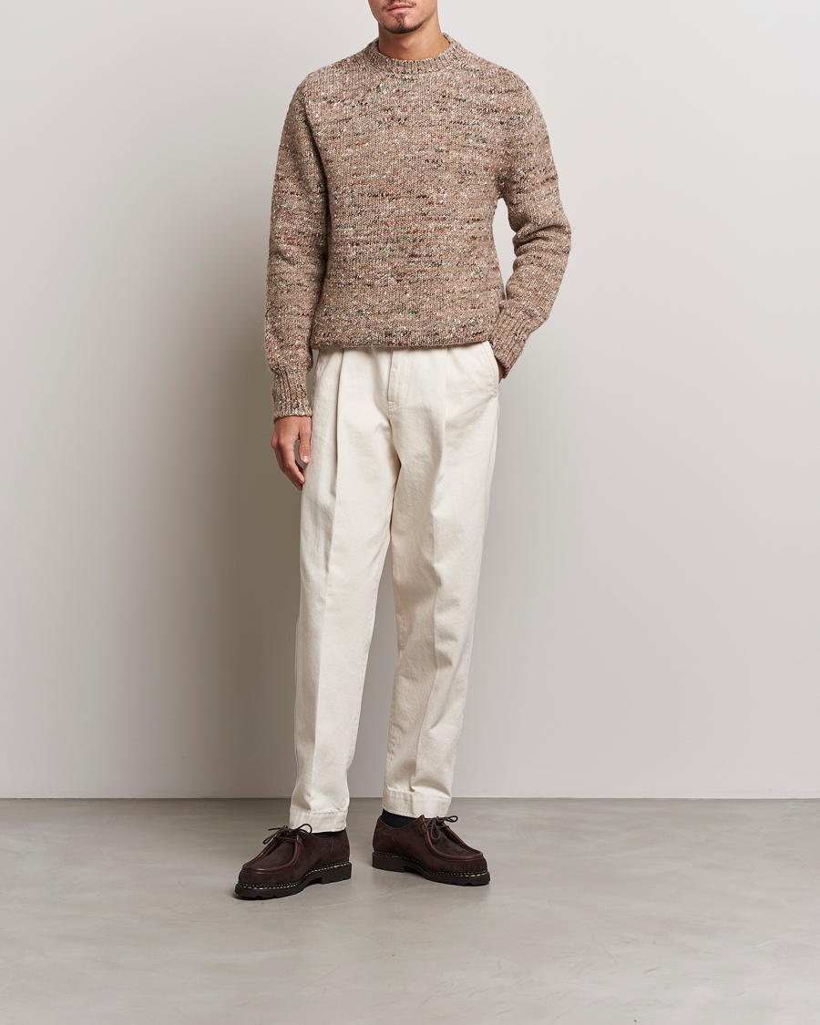 Herre | Gensere | Lardini | Wool/Alpaca/Silk Boucle Roundneck Beige