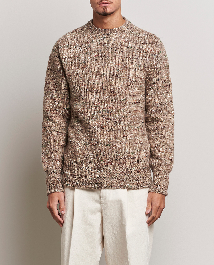 Herre | Gensere | Lardini | Wool/Alpaca/Silk Boucle Roundneck Beige