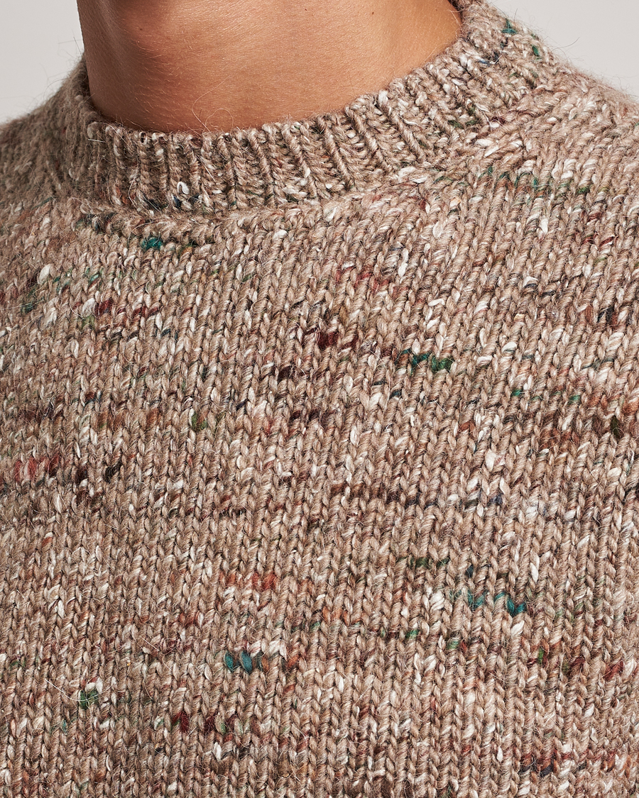 Herre | Gensere | Lardini | Wool/Alpaca/Silk Boucle Roundneck Beige