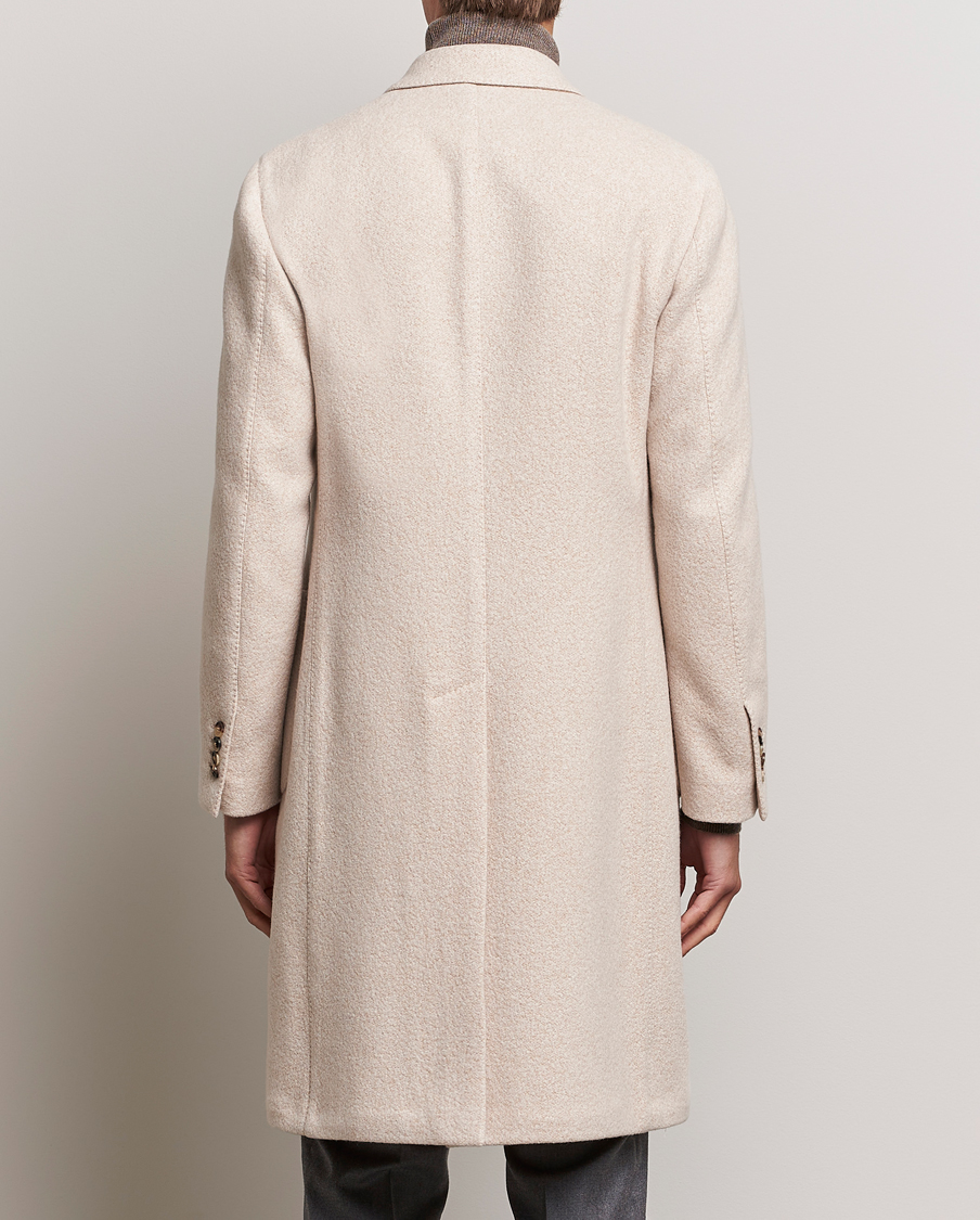 Herre | Jakker | Lardini | Wool/Silk/Cashmere Double Breasted Coat Beige