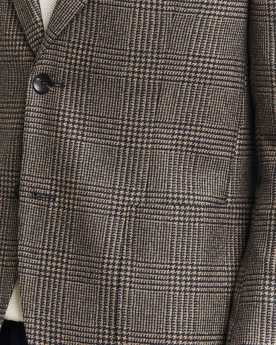 Herre | Dressjakker | Lardini | Checked Wool Blazer Brown/Navy