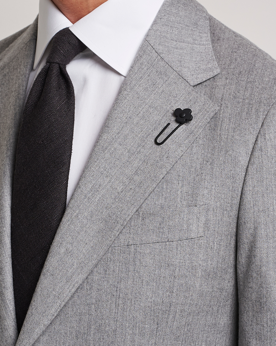 Herre | Dressjakker | Lardini | Wool/Cashmerer Flanell Blazer Light Grey