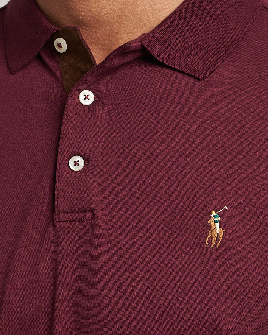 Herre | Gensere | Polo Ralph Lauren | Luxury Pima Cotton Long Sleeve Polo Harvard Wine