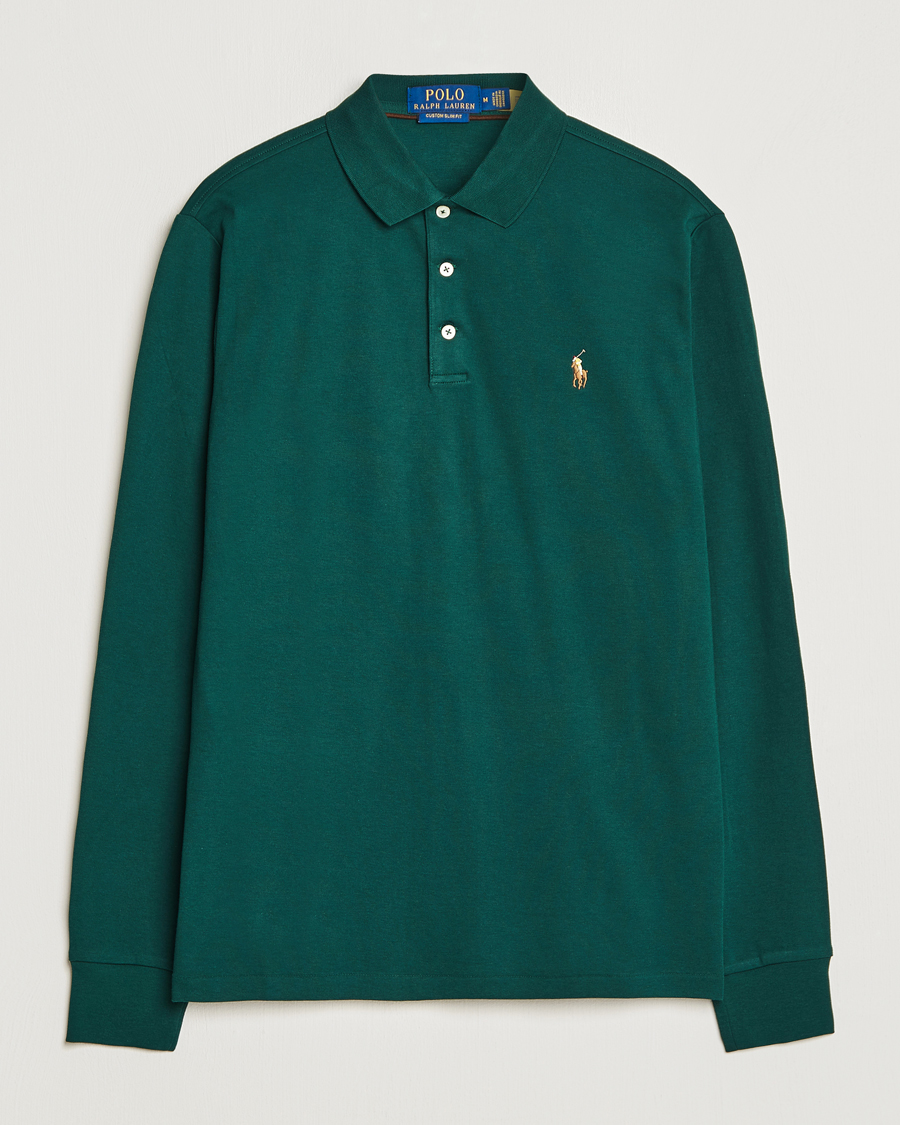 Herre | Gensere | Polo Ralph Lauren | Luxury Pima Cotton Long Sleeve Polo Hunt Club Green