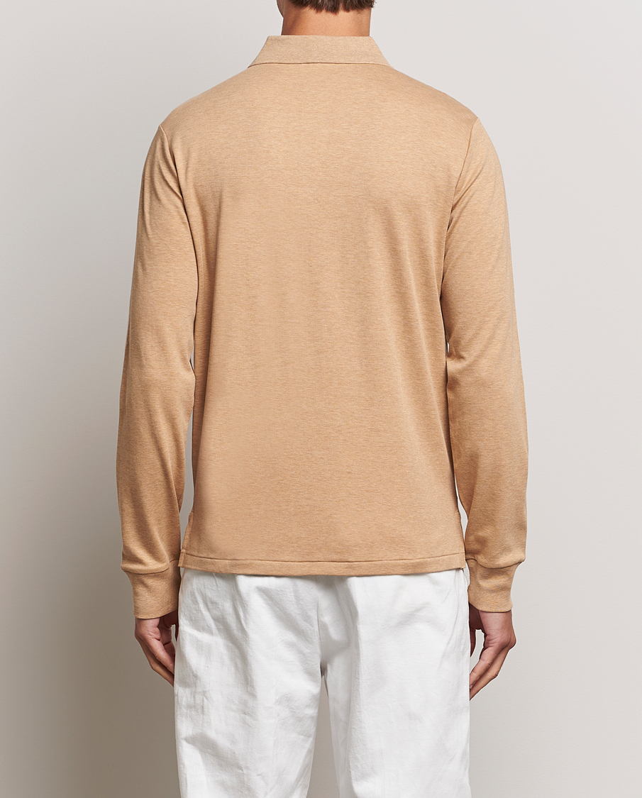 Herre | Gensere | Polo Ralph Lauren | Custom Slim Fit Long Sleeve Polo Camel Heather