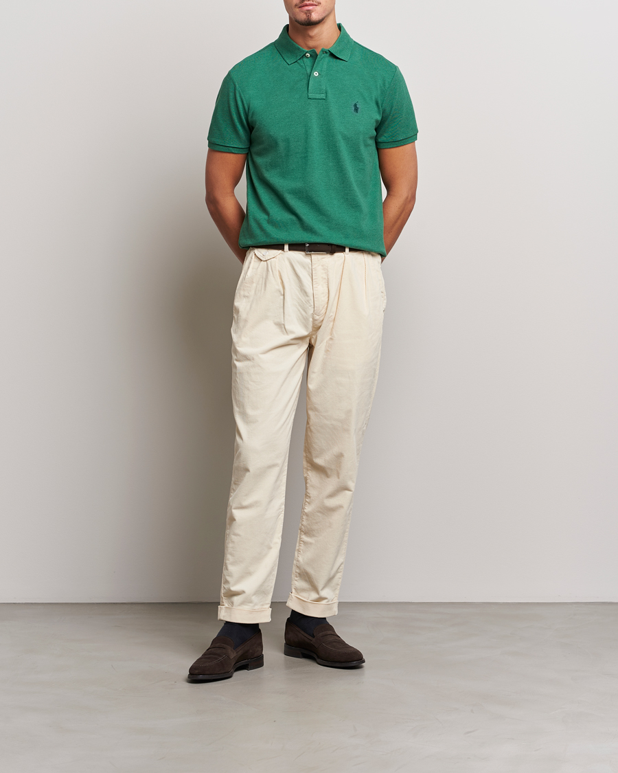 Herre | Pikéer | Polo Ralph Lauren | Custom Slim Fit Polo Green Heather