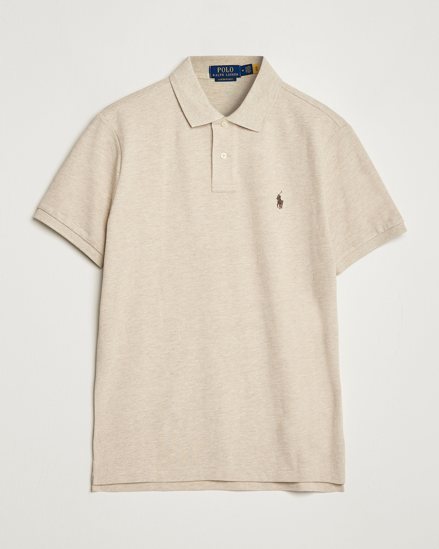 Herre | Pikéer | Polo Ralph Lauren | Custom Slim Fit Polo Expedition Dune Heather