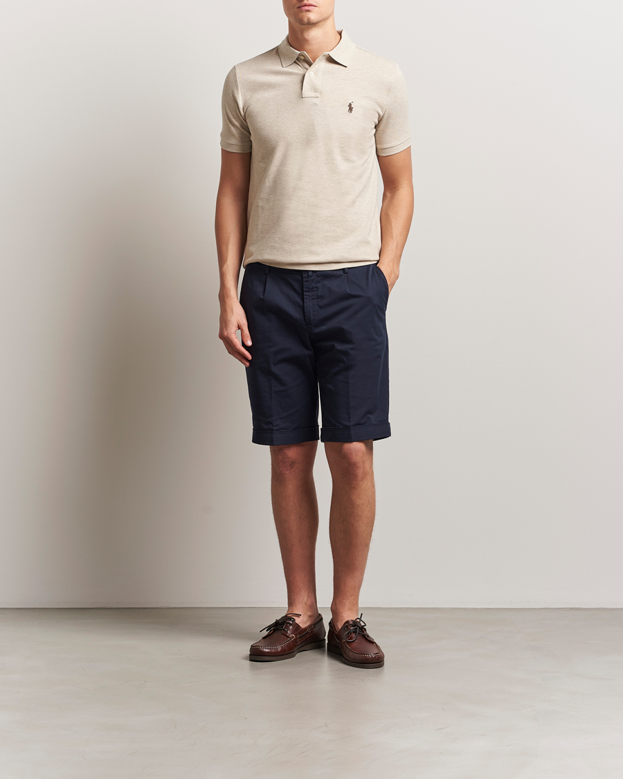 Herre | Pikéer | Polo Ralph Lauren | Custom Slim Fit Polo Expedition Dune Heather
