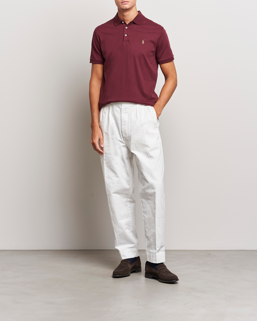 Herre | Pikéer | Polo Ralph Lauren | Luxury Pima Cotton Polo Harvard Wine