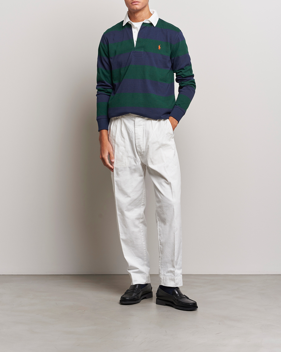 Herre | Gensere | Polo Ralph Lauren | Jersey Striped Rugger Navy/Green
