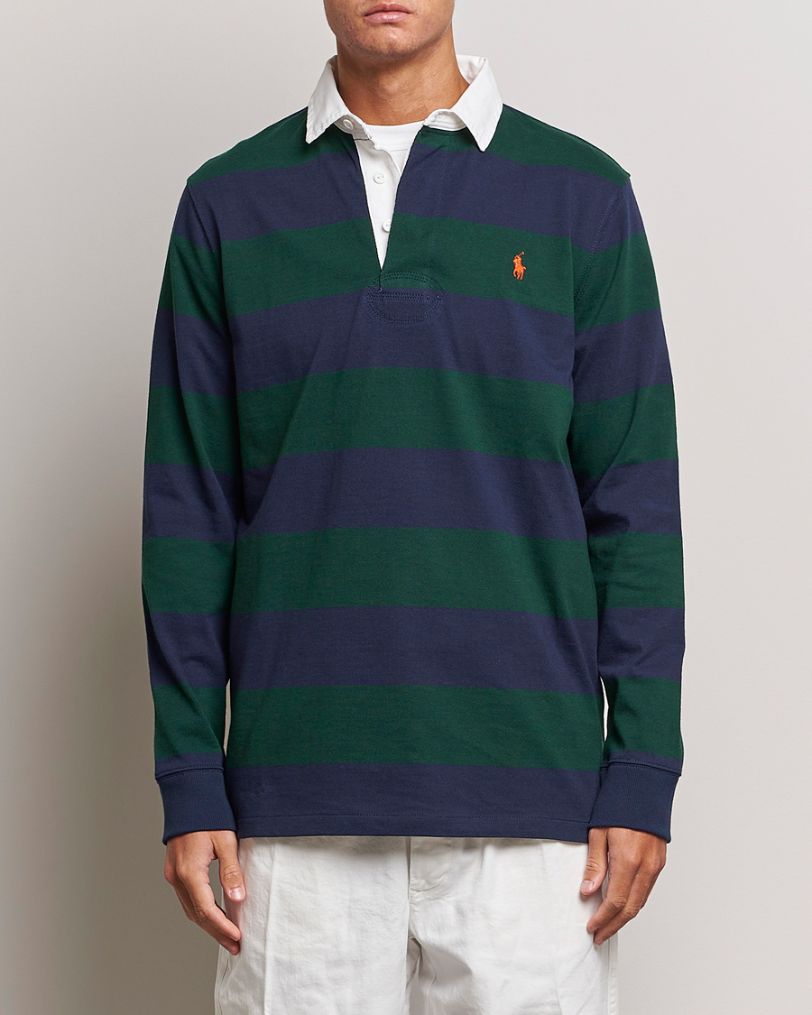 Herre | Gensere | Polo Ralph Lauren | Jersey Striped Rugger Navy/Green