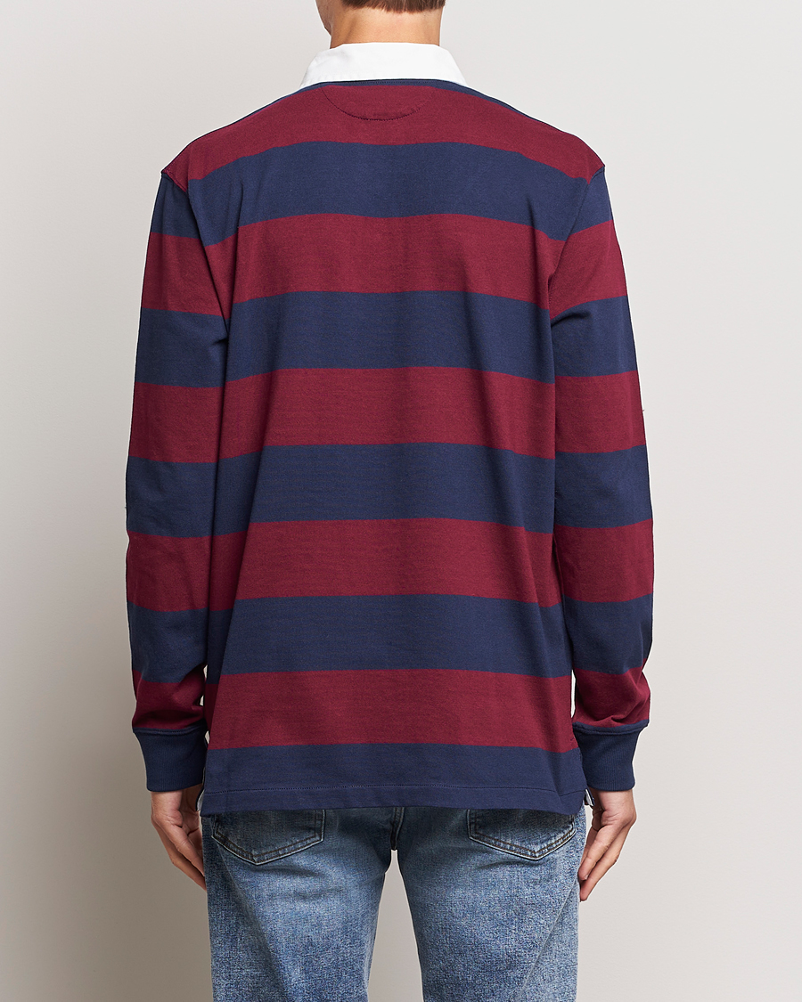 Herre | Gensere | Polo Ralph Lauren | Jersey Striped Rugger Navy/Wine