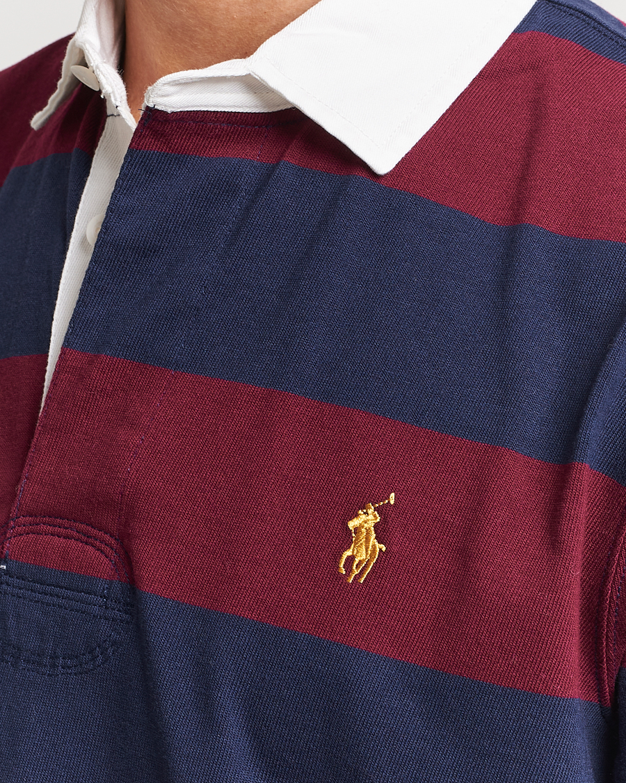 Herre | Gensere | Polo Ralph Lauren | Jersey Striped Rugger Navy/Wine