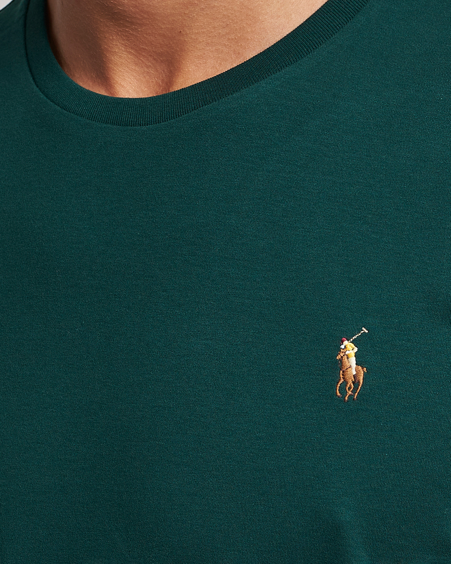 Herre | T-Shirts | Polo Ralph Lauren | Luxury Pima Cotton Crew Neck T-Shirt Hunt Club Green