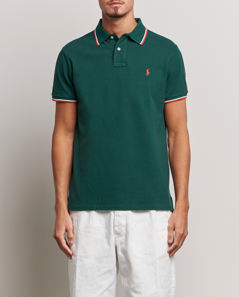 Herre |  | Polo Ralph Lauren | Custom Slim Fit Piped Polo Hunt Club Green