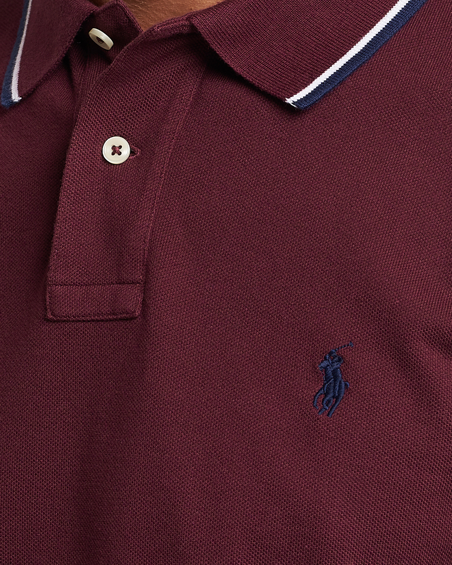 Herre | Pikéer | Polo Ralph Lauren | Custom Slim Fit Piped Polo Harvard Wine