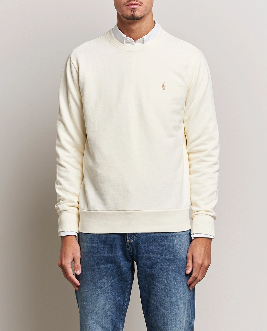 Herre | Sweatshirts | Polo Ralph Lauren | Loopback Terry Crew Neck Sweatshirt Clubhouse Cream