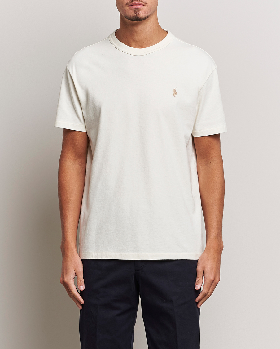 Herre | T-Shirts | Polo Ralph Lauren | Loopback Crew Neck T-Shirt Clubhouse Cream