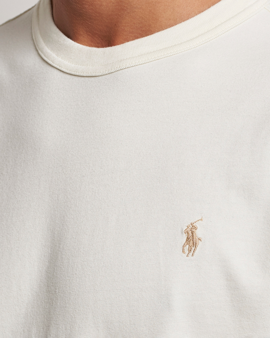 Herre | T-Shirts | Polo Ralph Lauren | Loopback Crew Neck T-Shirt Clubhouse Cream