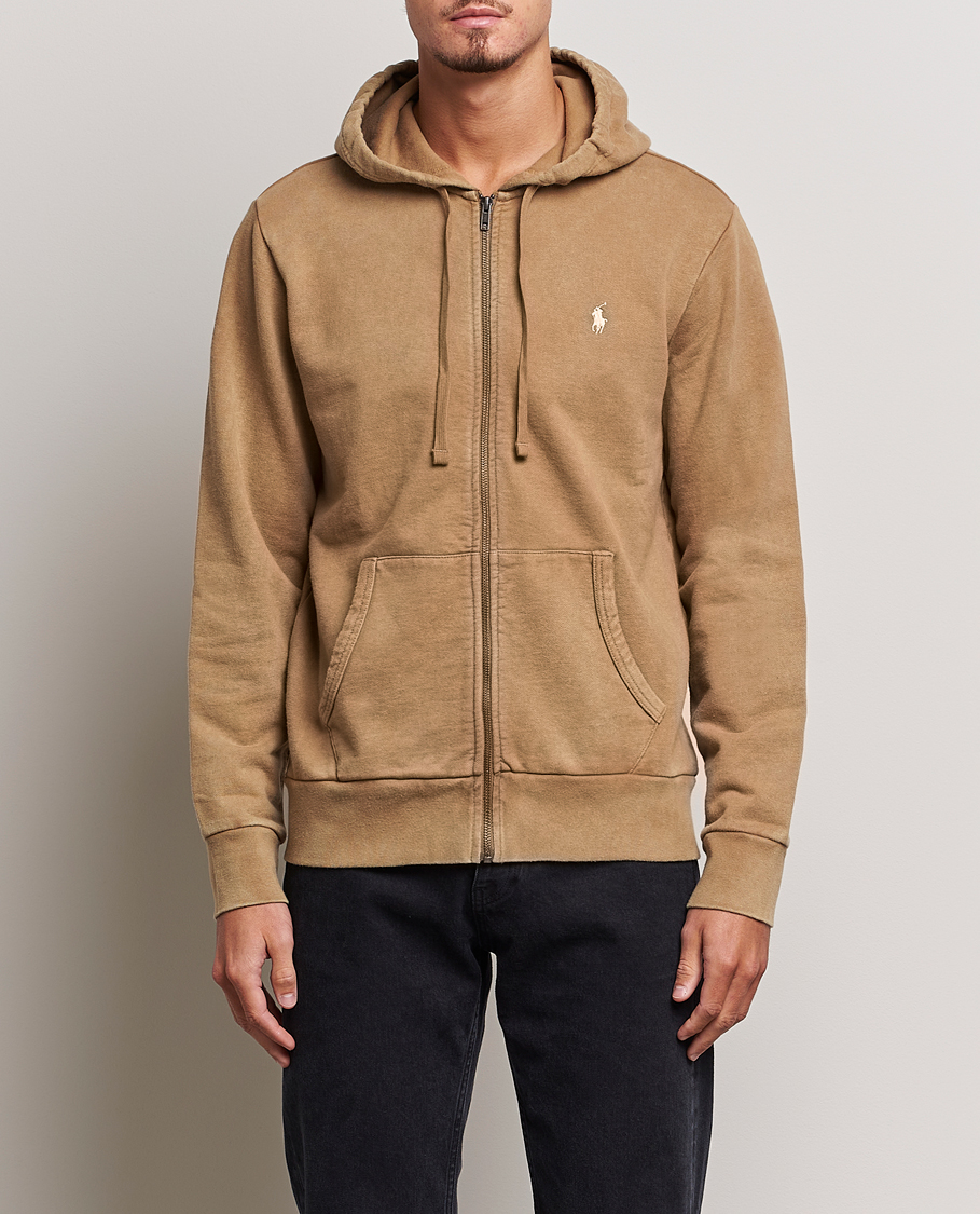 Herre |  | Polo Ralph Lauren | Loopback Full Zip Hoodie Rustic Tan