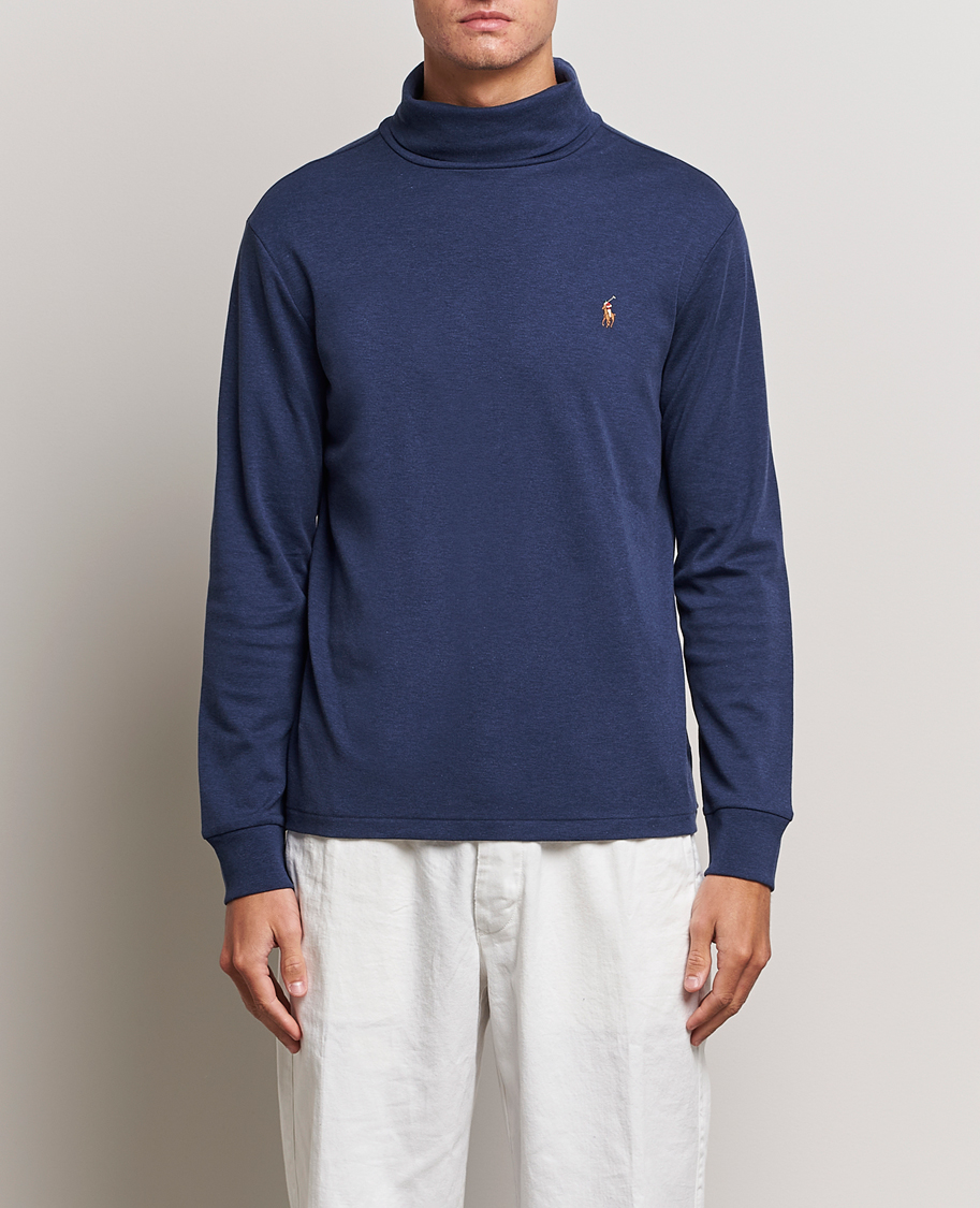Herre | Gensere | Polo Ralph Lauren | Luxury Pima Cotton Rollneck Spring Navy Heather