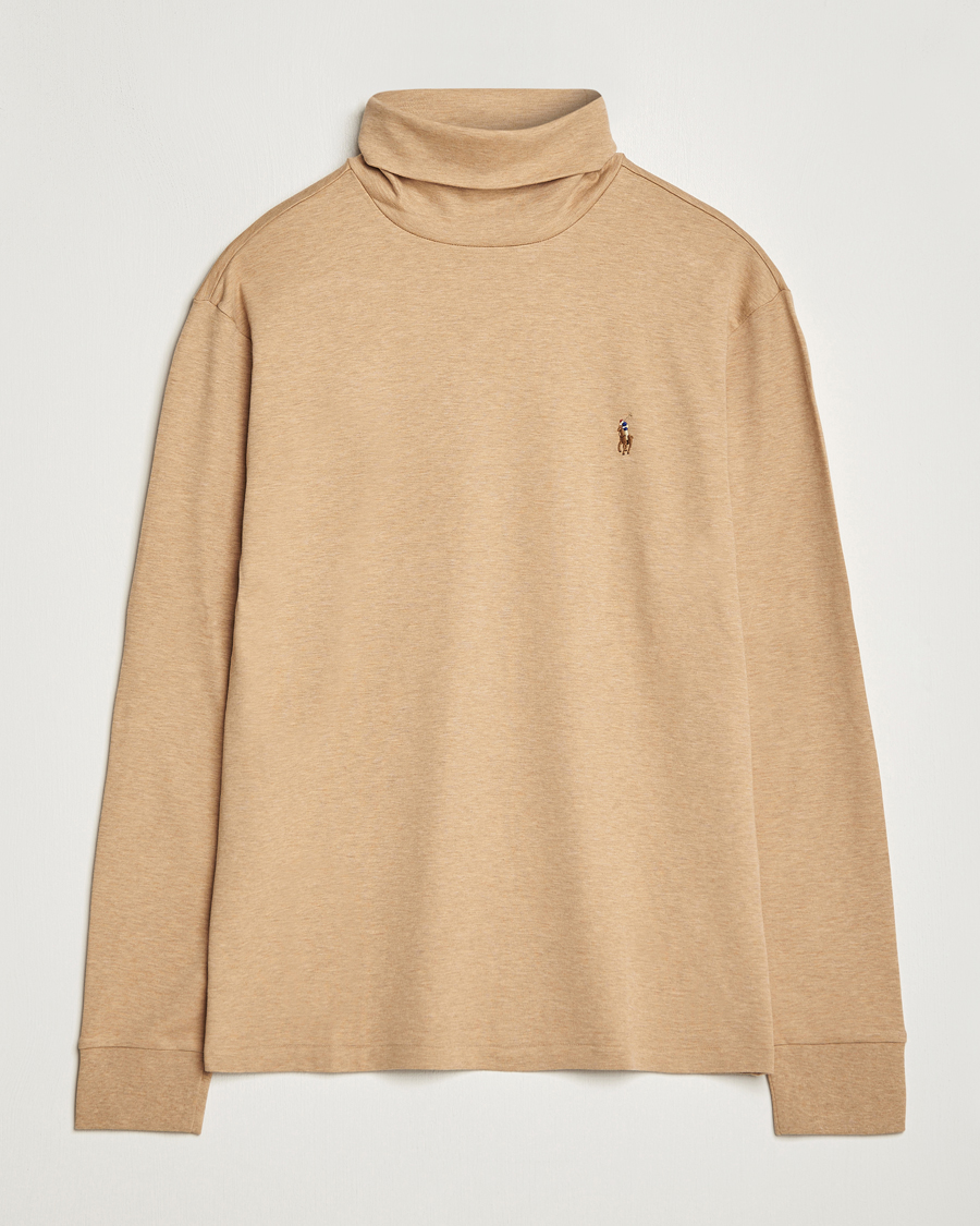 Herre | Gensere | Polo Ralph Lauren | Luxury Pima Cotton Rollneck Camel Heather