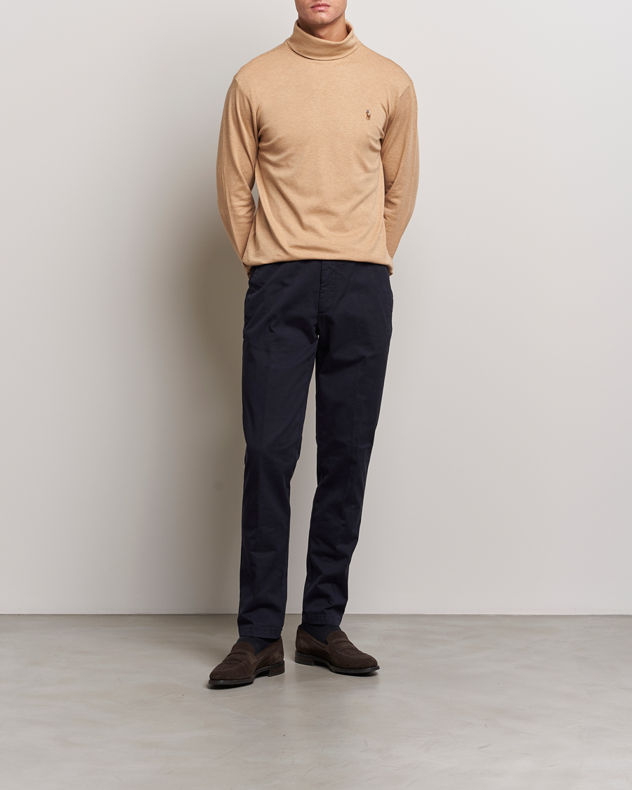 Herre | Gensere | Polo Ralph Lauren | Luxury Pima Cotton Rollneck Camel Heather