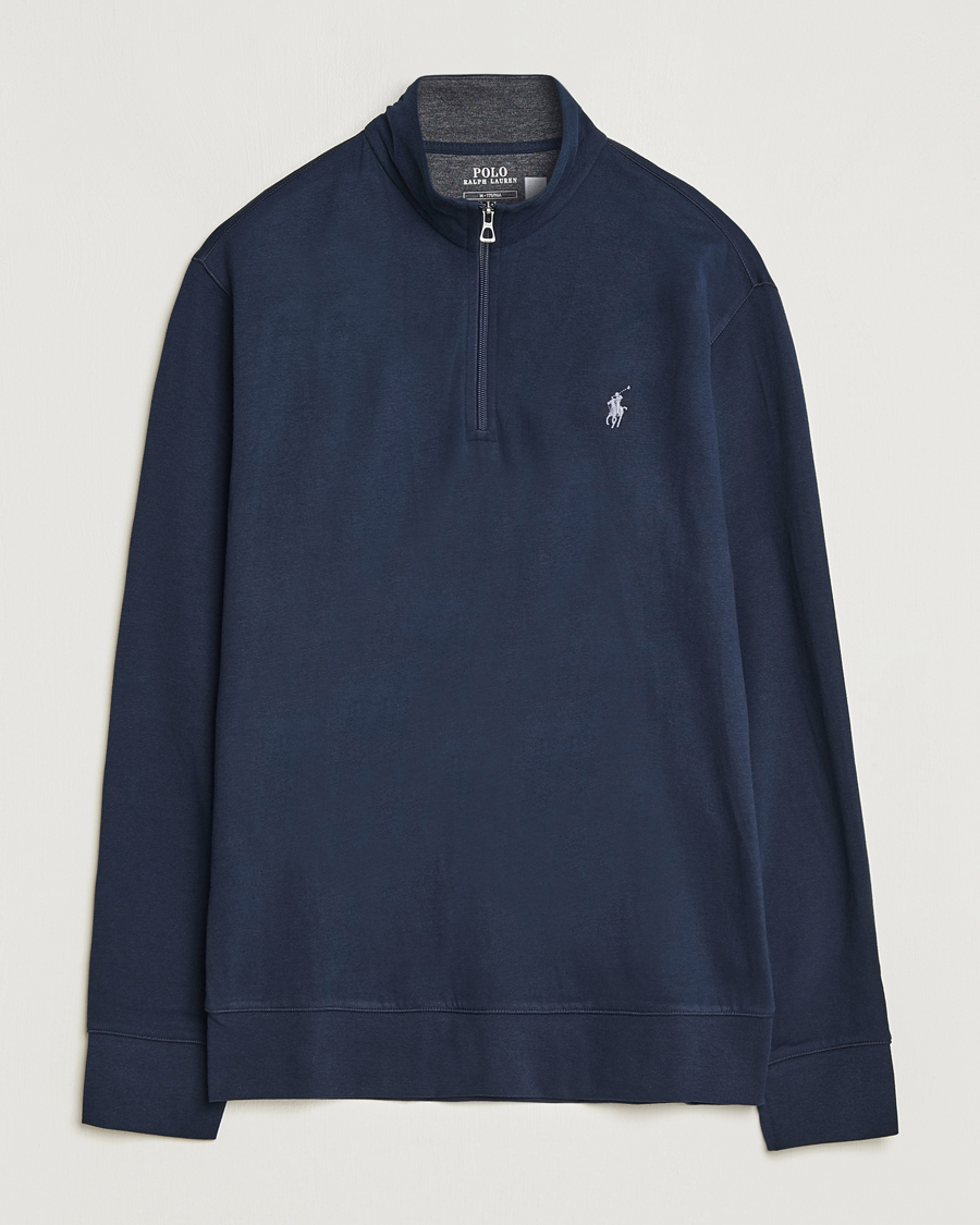 Herre | Gensere | Polo Ralph Lauren | Double Knit Half-Zip Sweater Aviator Navy