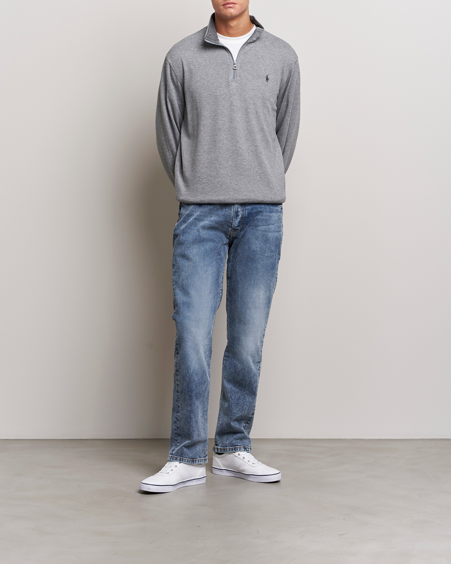 Herre | Gensere | Polo Ralph Lauren | Tech Double Knit Half Zip Steel Heather
