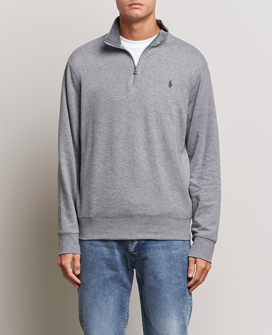 Herre |  | Polo Ralph Lauren | Tech Double Knit Half Zip Steel Heather