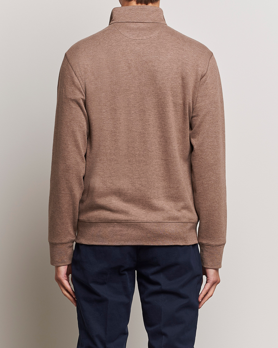 Herre | Gensere | Polo Ralph Lauren | Tech Double Knit Half Zip Brown Heather