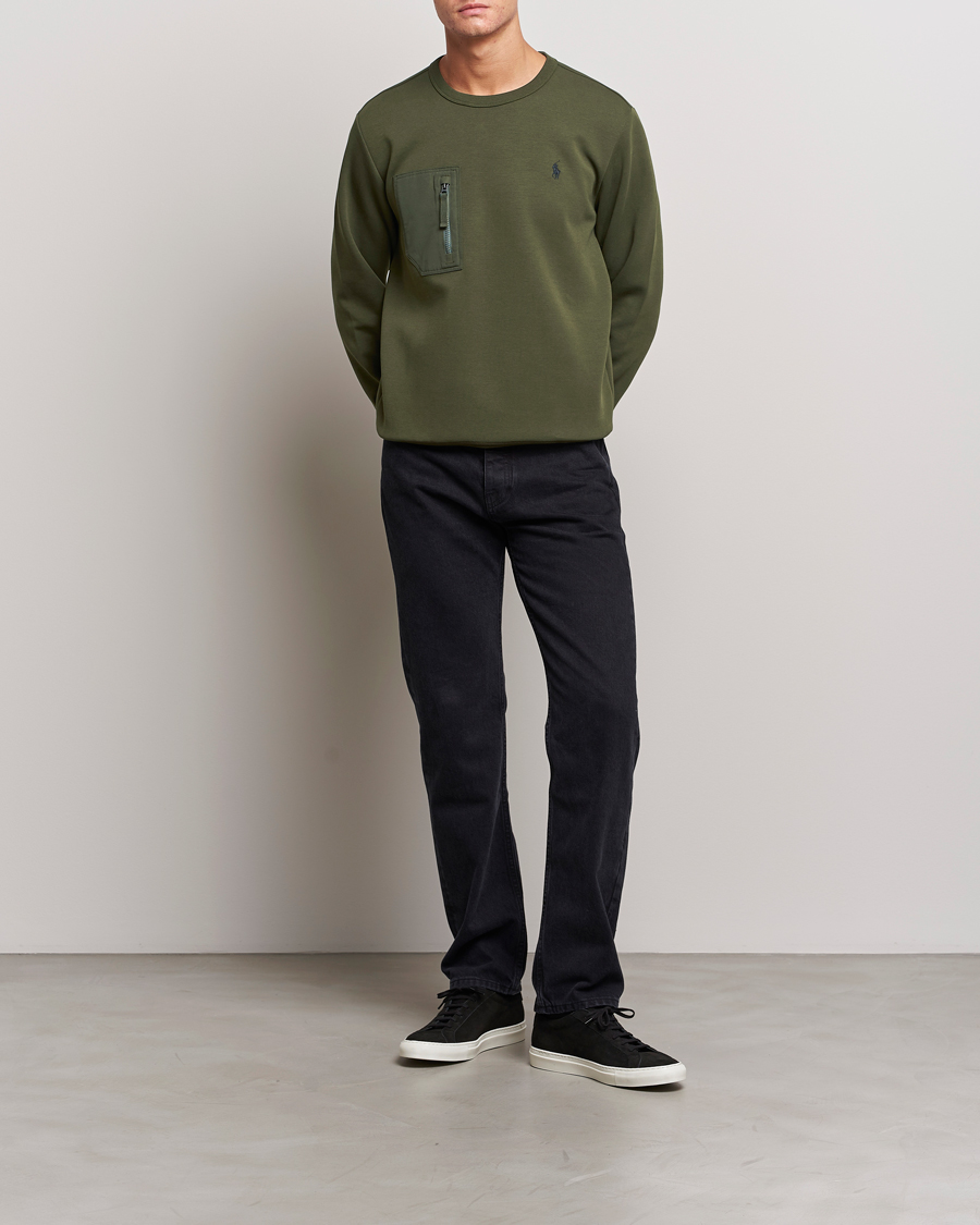 Herre | Gensere | Polo Ralph Lauren | Double Knit Pocket Sweatshirt Company Olive