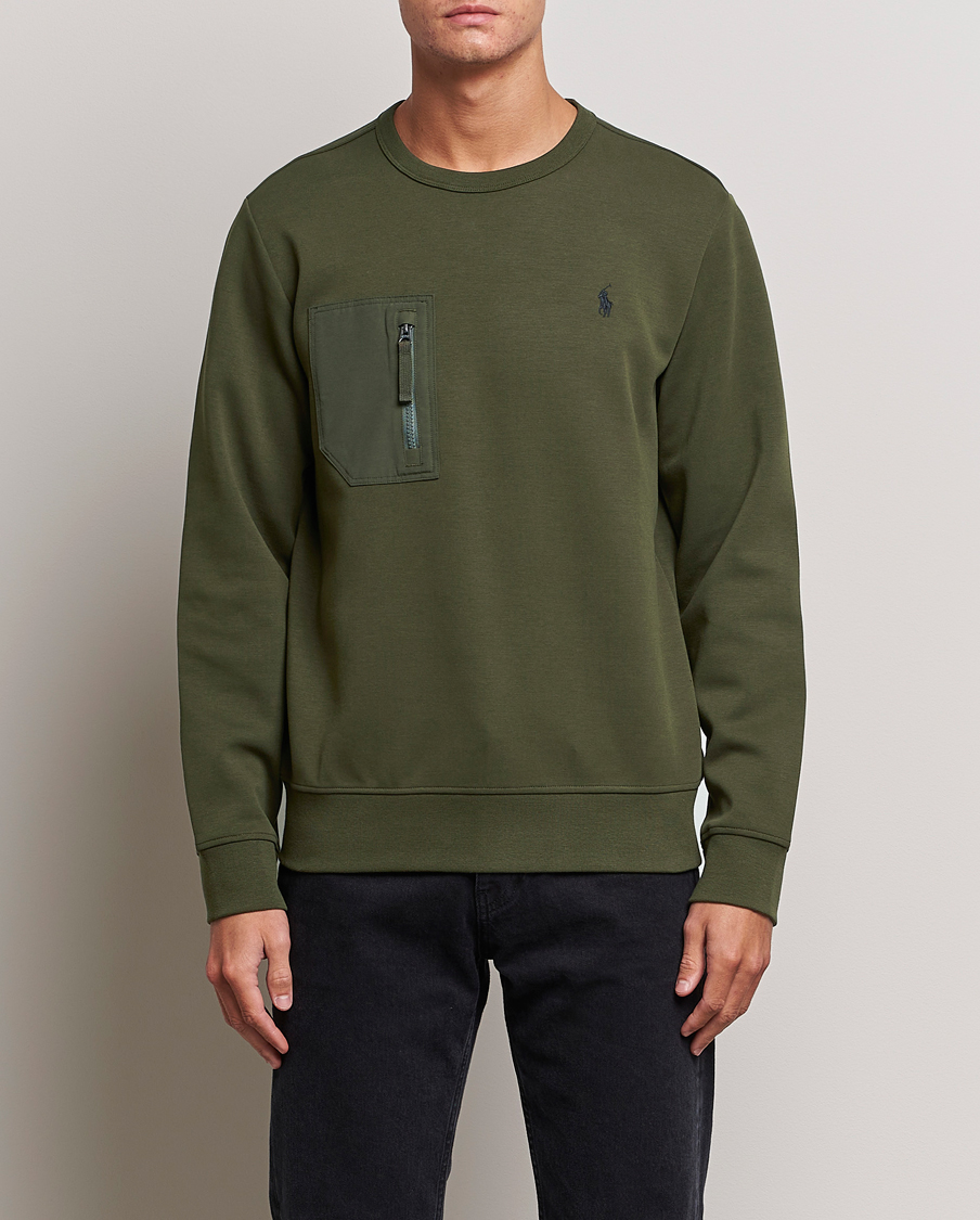 Herre |  | Polo Ralph Lauren | Double Knit Pocket Sweatshirt Company Olive