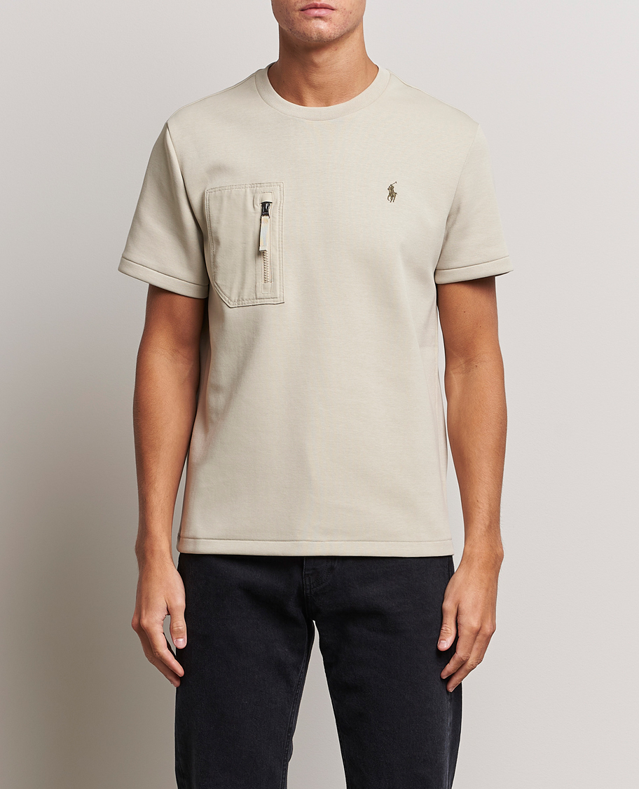 Herre |  | Polo Ralph Lauren | Double Knit Pocket T-Shirt Classic Stone