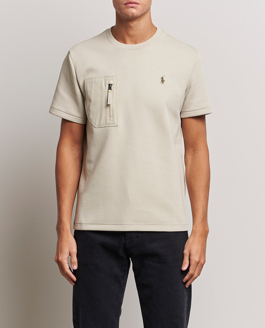 Herre | T-Shirts | Polo Ralph Lauren | Double Knit Pocket T-Shirt Classic Stone