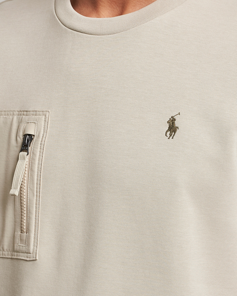 Herre | T-Shirts | Polo Ralph Lauren | Double Knit Pocket T-Shirt Classic Stone