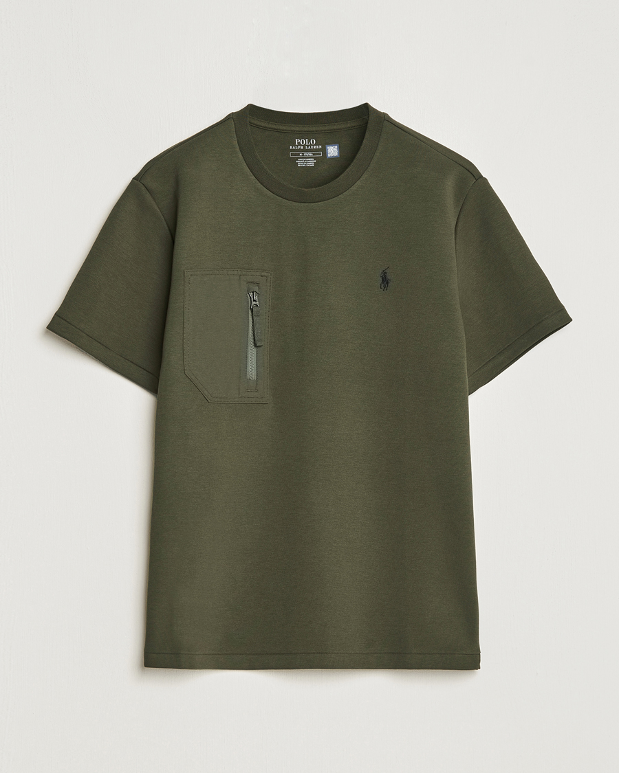 Herre |  | Polo Ralph Lauren | Double Knit Pocket T-Shirt Company Olive