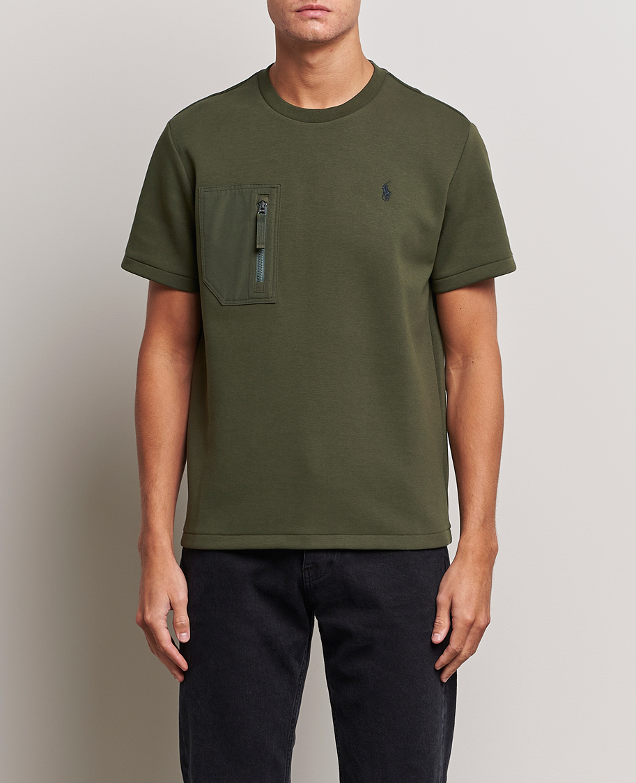 Herre |  | Polo Ralph Lauren | Double Knit Pocket T-Shirt Company Olive