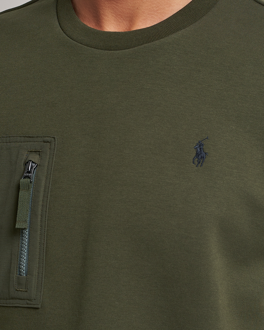 Herre | T-Shirts | Polo Ralph Lauren | Double Knit Pocket T-Shirt Company Olive