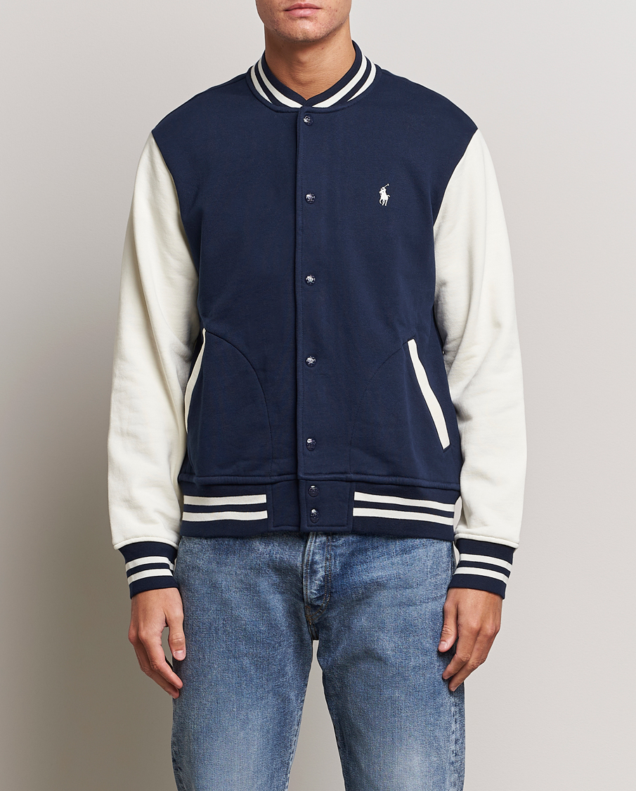 Herre |  | Polo Ralph Lauren | Athletic Fleece Varsity Jacket Navy/Cream