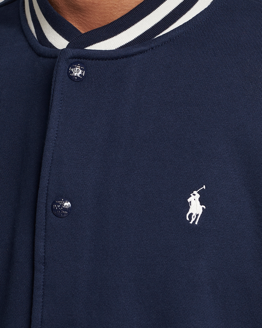 Herre | Jakker | Polo Ralph Lauren | Athletic Fleece Varsity Jacket Navy/Cream