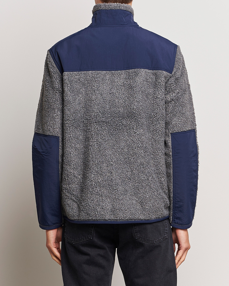 Herre | Gensere | Polo Ralph Lauren | Bonded Sherpa Full Zip Sweater Grey/Newport Navy