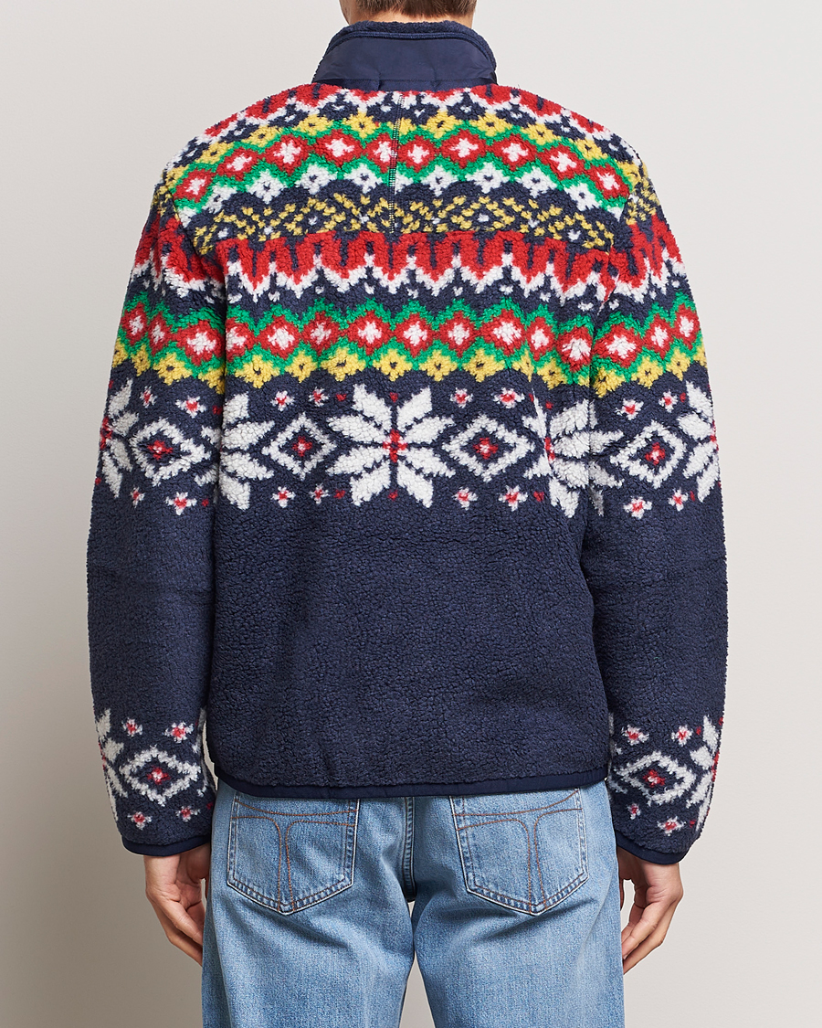 Herre | Gensere | Polo Ralph Lauren | Bonded Hi-Pile Snowflake Fairisle Full Zip Navy