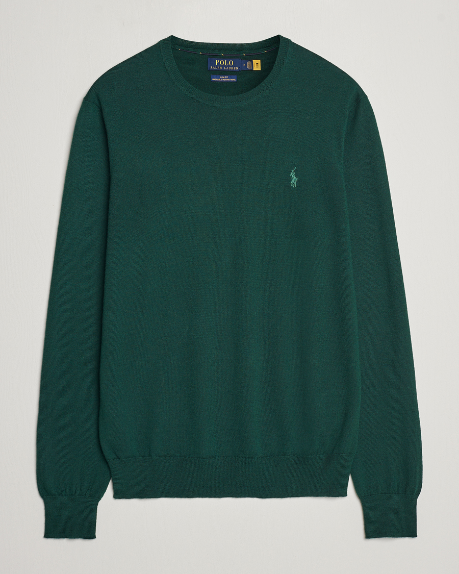 Herre | Gensere | Polo Ralph Lauren | Merino Crew Neck Pullover Hunt Club Green