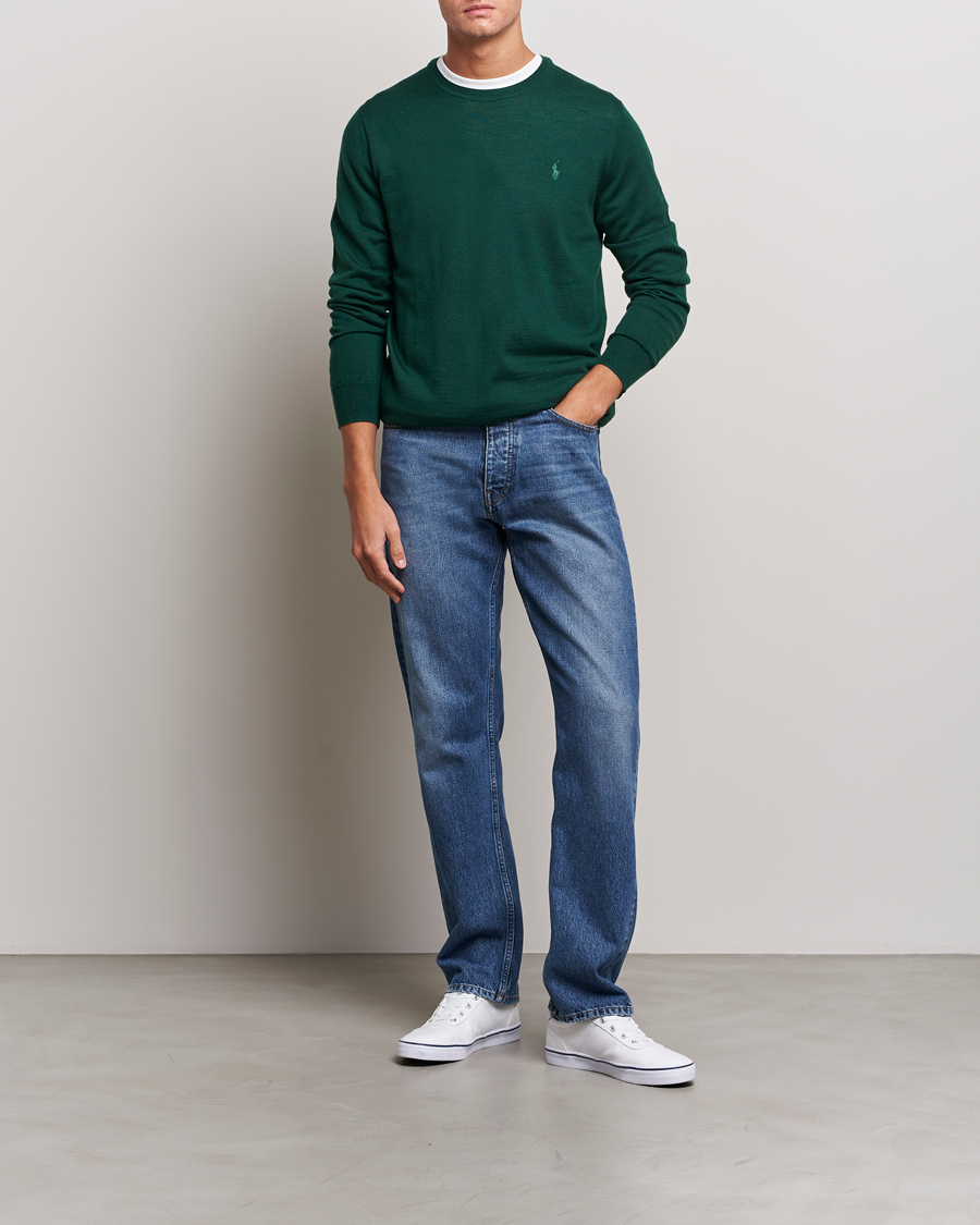 Herre | Gensere | Polo Ralph Lauren | Merino Crew Neck Pullover Hunt Club Green