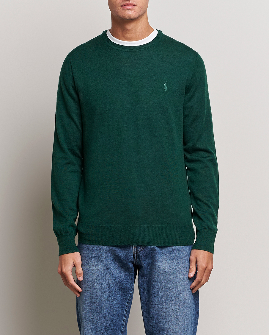 Herre | Gensere | Polo Ralph Lauren | Merino Crew Neck Pullover Hunt Club Green