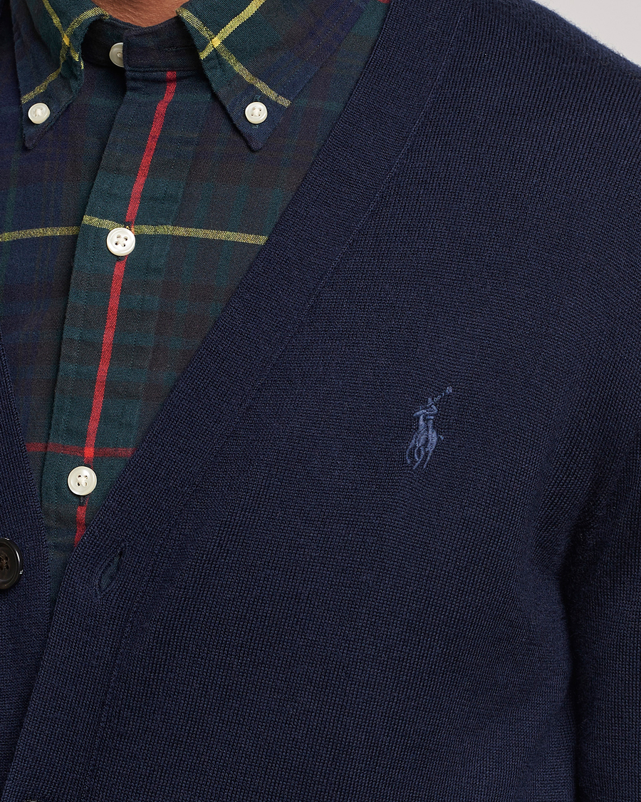 Herre | Gensere | Polo Ralph Lauren | Merino Knitted Cardigan Hunter Navy