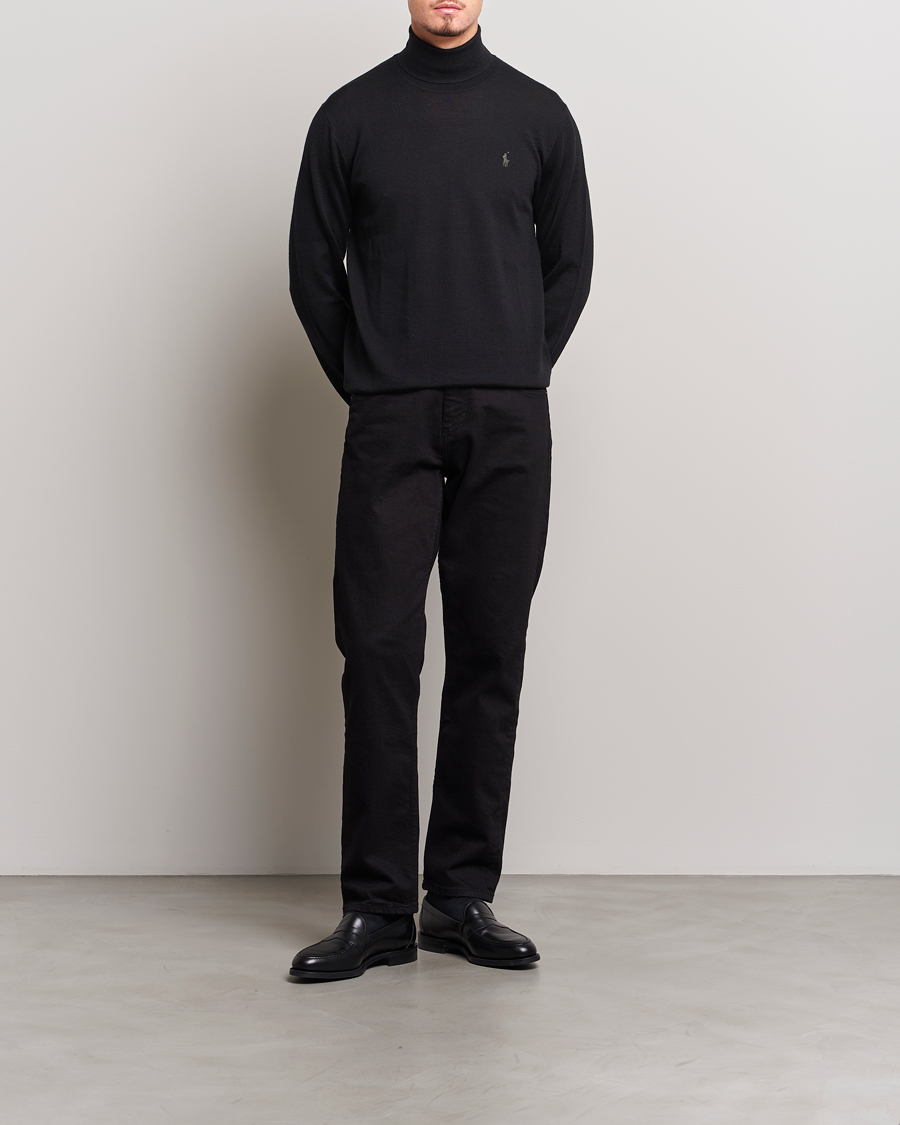 Herre | Gensere | Polo Ralph Lauren | Merino Knitted Rollneck Black