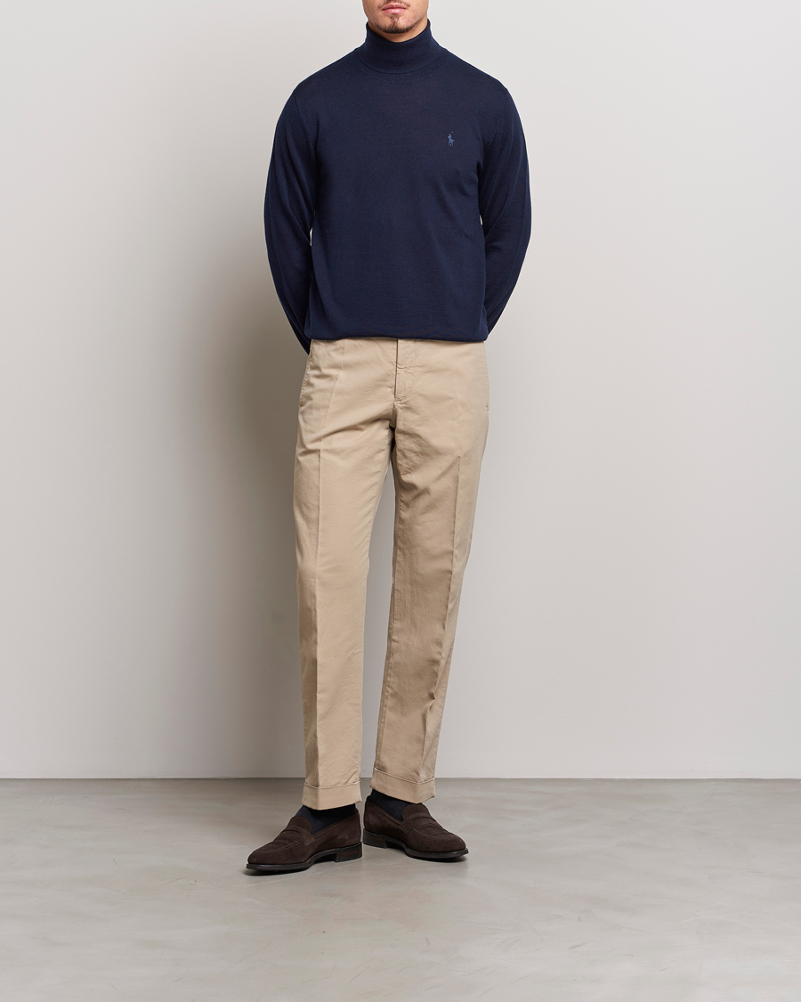 Herre | Gensere | Polo Ralph Lauren | Merino Knitted Rollneck Hunter Navy