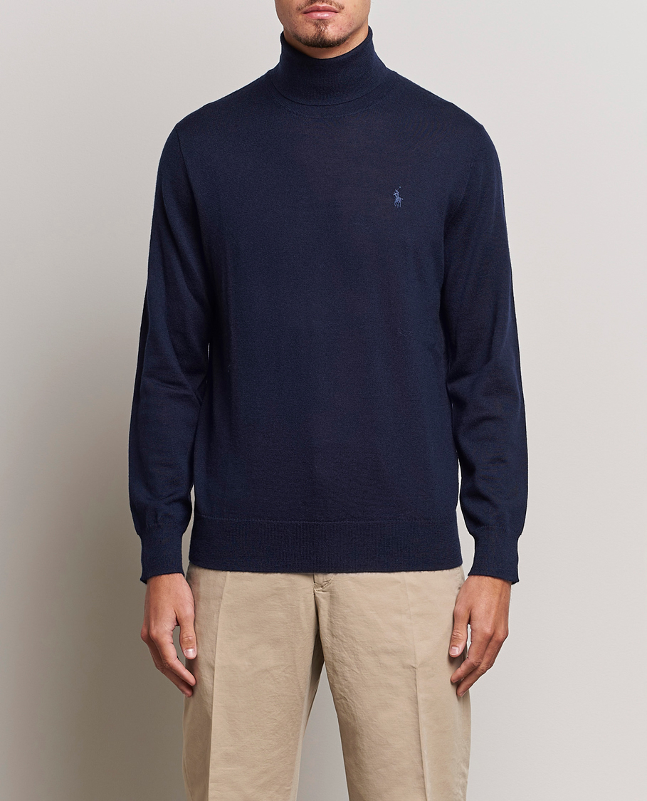 Herre |  | Polo Ralph Lauren | Merino Knitted Rollneck Hunter Navy